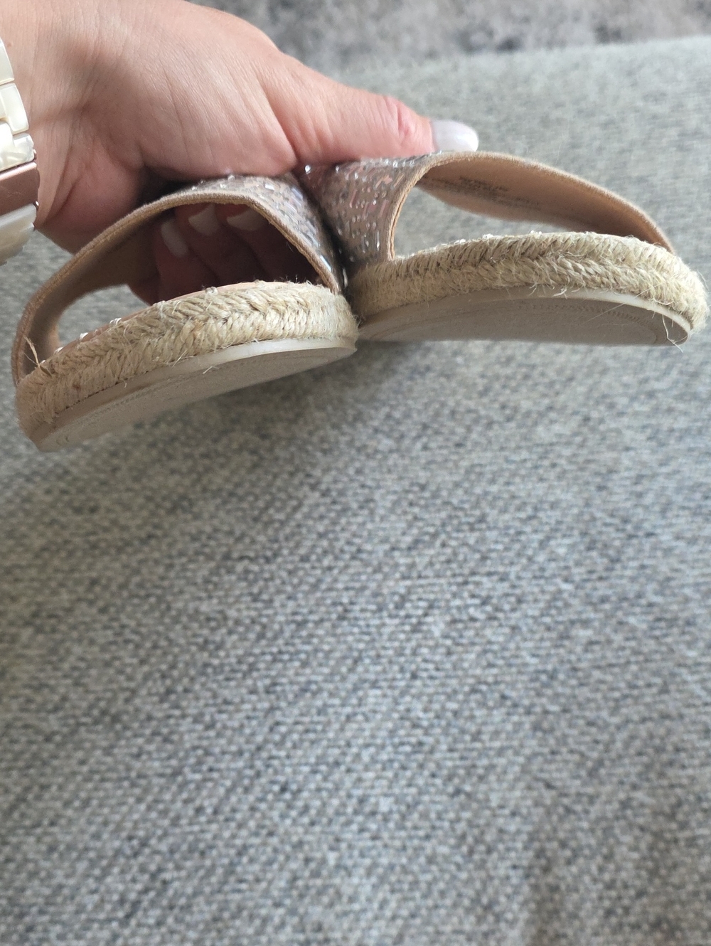 a new day Nude Sparkle Gem Slide Sandals - Picture 3 of 7